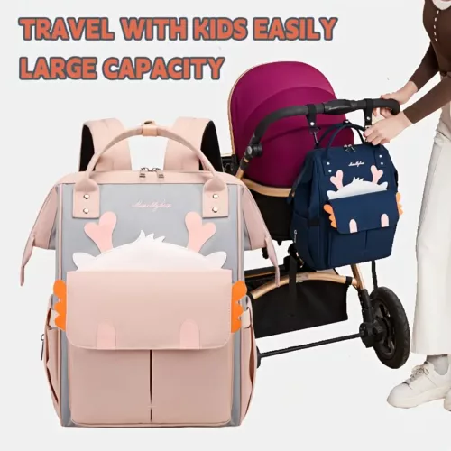 Sac à dos bébé fille isotherme – compartiment sec/humide et poches isolées