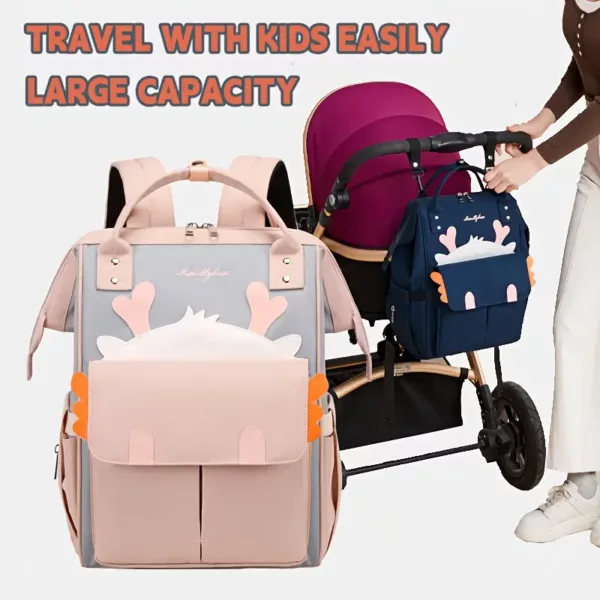 Sac à dos bébé fille isotherme – compartiment sec/humide et poches isolées