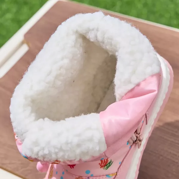 Bottes de neige montantes enfant imperméables doublées fourrure antidérapantes